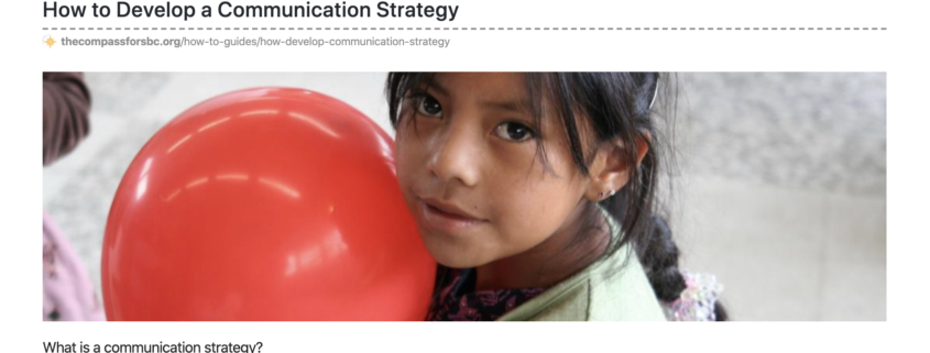 How to Develop a Communication Strategy (Johns Hopkins Center for Communication Programs)