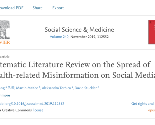Systematic Literature Review on the Spread of Health-related Misinformation on Social Media
