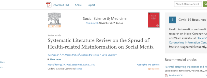 Systematic Literature Review on the Spread of Health-related Misinformation on Social Media