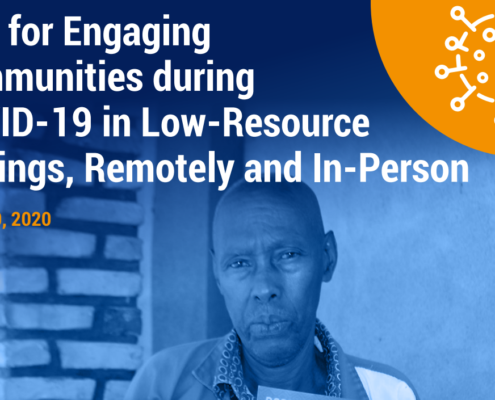 Tips for Engaging Communities during COVID-19 in Low-Resource Settings, Remotely and In-Person