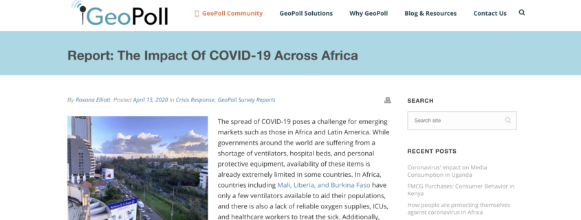 Coronavirus in Sub-Saharan Africa How Africans in 12 Nations are Responding to the COVID-19 Outbreak