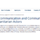COVID-19 Risk Communication and Community Engagement Toolkit for Humanitarian Actors