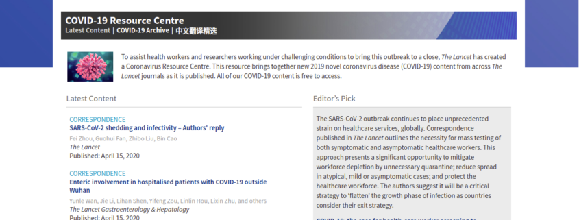 Lancet COVID-19 Resources