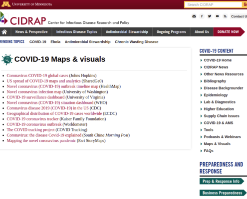 University of Minnesota COVID-19 Maps & visuals