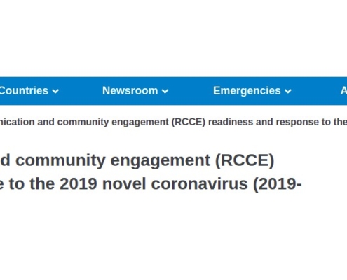 Risk communication and community engagement (RCCE) readiness and response to the 2019 novel coronavirus (‎‎2019-nCoV)‎‎