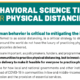Behavioral Sciences Tips for Physical Distancing