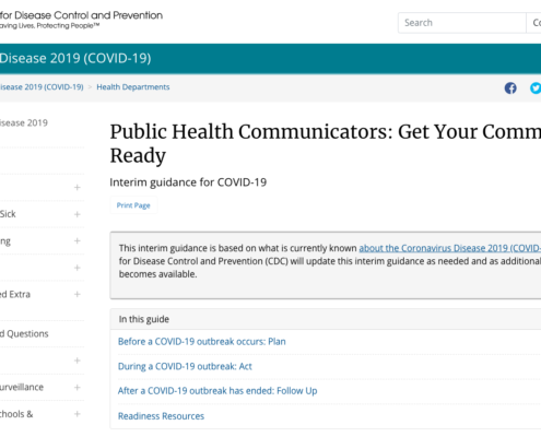 Interim Guidance: Public Health Communicators Get Your Community Ready for Coronavirus Disease 2019