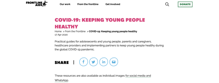 COVID-19: Keeping Young People Healthy