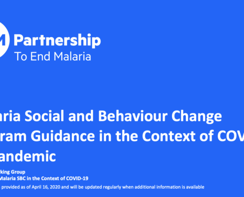 Malaria Social and Behaviour Change Program Guidance in the Context of COVID-19 Pandemic