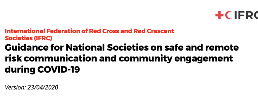 Guidance for National Societies on Safe and Remote Risk Communication and Community Engagement during COVID-19