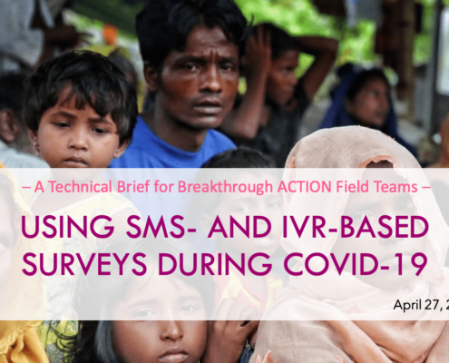 Using SMS- and IVR-based surveys during COVID-19