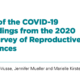 Early Impacts of the COVID-19 Pandemic: Findings from the 2020 Guttmacher Survey of Reproductive Health Experiences
