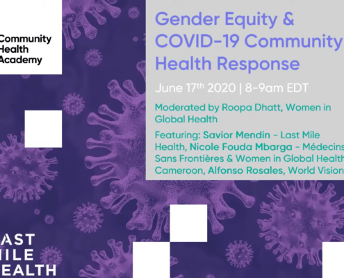 Gender Equity and the COVID-19 Community Health Response Webinar