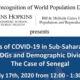 Implications of COVID-19 in Sub Saharan Africa on the SDGs and Demographic Dividend: The Case of Senegal