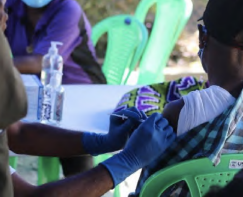 COVID-19 vaccination campaign, Papua New Guinea. Photo credit: Simon Nianfop
