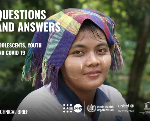 Questions and Answers: Adolescents, Youth and COVID-19. Credit: UNFPA Myanmar / Benny Manser