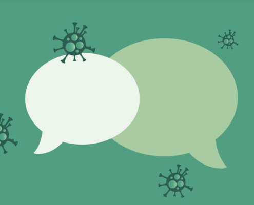 Speech bubbles and viruses