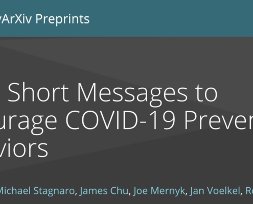 Using Short Messages to Encourage COVID-19 Prevention Behaviors