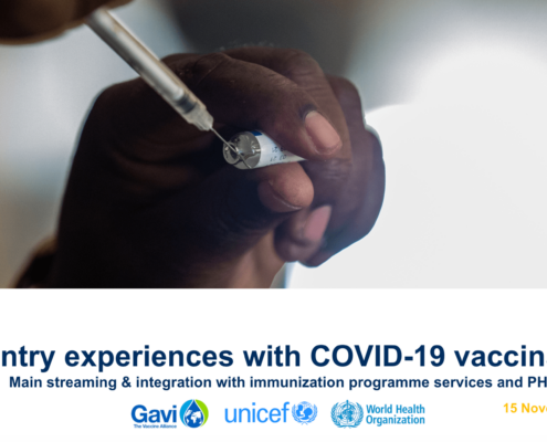 Country experiences with COVID-19 vaccination: Mainstreaming & integration with immunization programme services and PHC