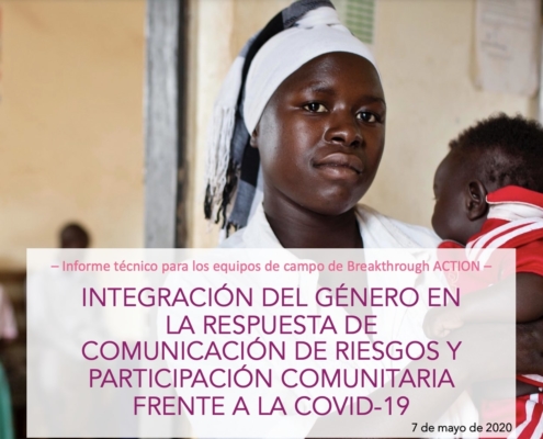 Integración del Género en la Respuesta de Comunicación de Riesgos y Participación Comunitaria Frente a la COVID-19