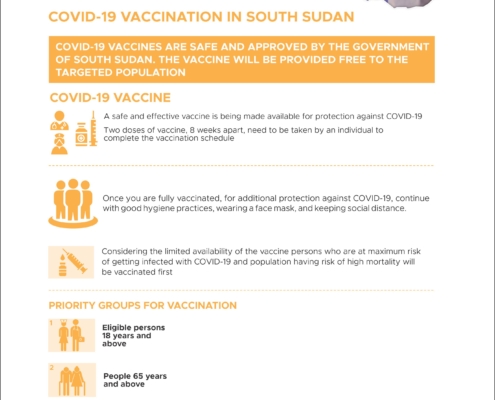 COVID-19 vaccine in South Sudan flyer