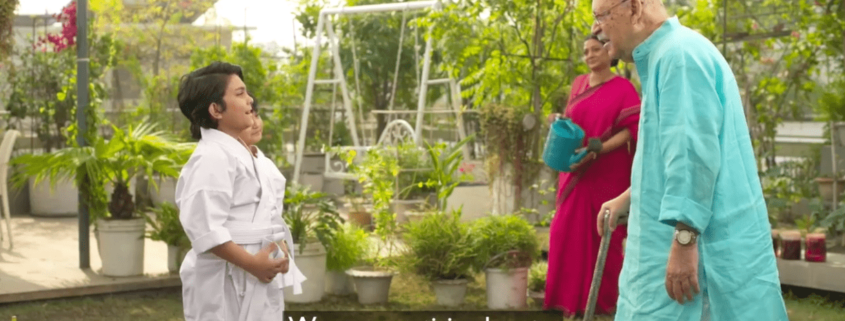 Screenshot from the Public Service Announcement on Child Vaccination in Bangladesh video