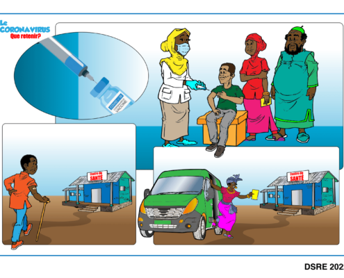 Niger flipchart that promote barrier measures and equitable COVID vaccination